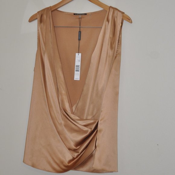 Elie Tahari Tops - ELIE TAHARI CINDY BLOUSE SILK WOMEN LARGE L PEACH